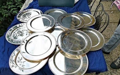 Dish (12) - .800 silver - Italy - Second half 20th century