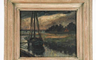 EARLY 20TH C. EUROPEAN OIL ON PANEL