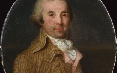 ECOLE FRANCAISE du Dernier Tiers du XVIIIème Siècle "Portrait d'homme en buste vêtu d'un gilet...