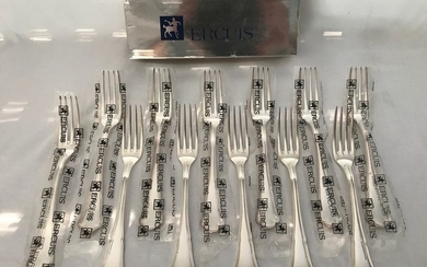 ERCUIS - Forks for dinner (12) - Silver plated
