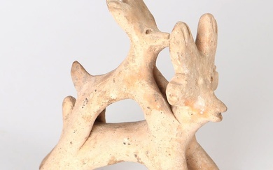 Early Chinesco Puppy on Dog Effigy 300 - 100 BC