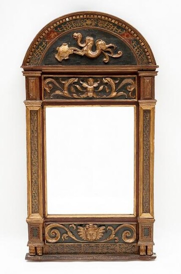 Early Italian Carved Wall Mirror