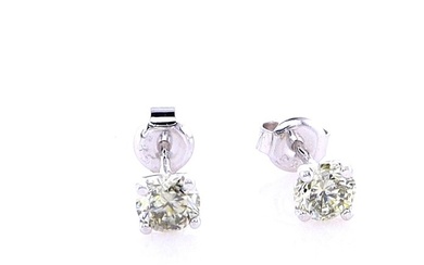 Earrings White gold - 1.01 tw. Diamond (Natural)