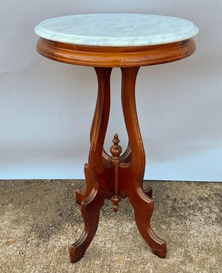 Eastlake Marble Top Occasional Table