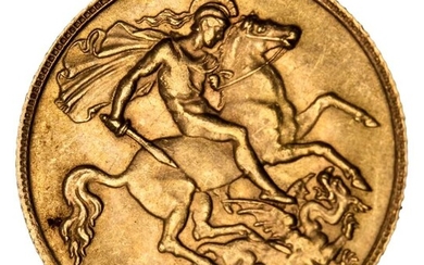 Edward VII half gold Sovereign, 1914