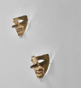Elizabeth Garouste and Mattia Bonetti, Pair of mask-form wall lights