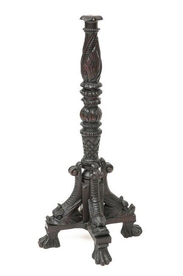 Empire Carved Figural Dolphin Torchiere