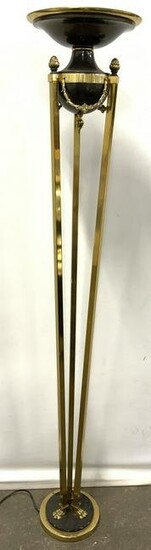 Empire Style Brass Metal Floor Lamp