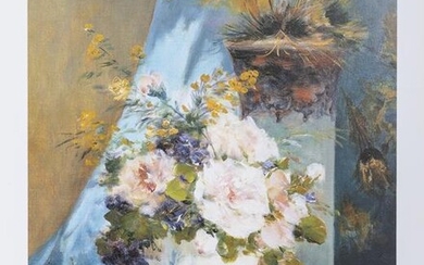 Eugene Henri Cauchois, Still Life of Roses with an