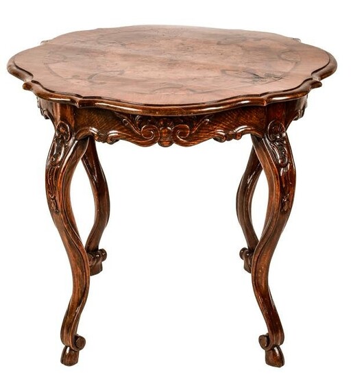 FRENCH INLAID SALON TABLE