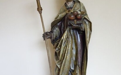 Figurine - Baroque - Wood - Late 19th century