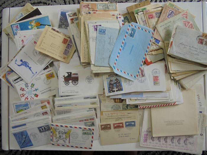 France / colonies / and other various countries 1860/1996 - Lot of 800 letters, envelopes, fronts of letters from various countries around the world.