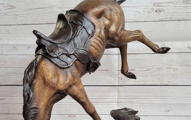Frederic Remington Inspired Wicked Pony Bronze Sculpture - 20" x 22"