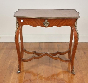 French Parlor Table with Ormolu Mounts
