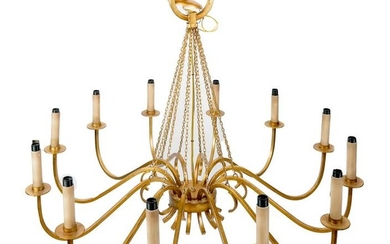 French-Style Bronze Chandelier