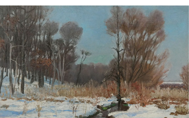 G.W. PICKNELL: Winter Landscape with Stream