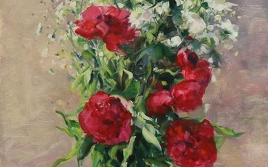 Gaston Sebire 1920-2001 (French) Flower bouquet oil on