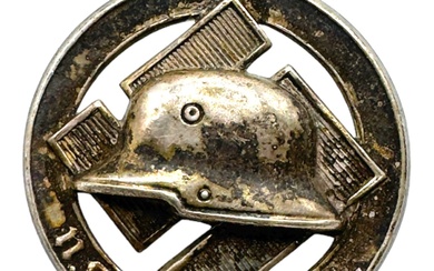 German WWII NSD Stahlhelm Badge Pin