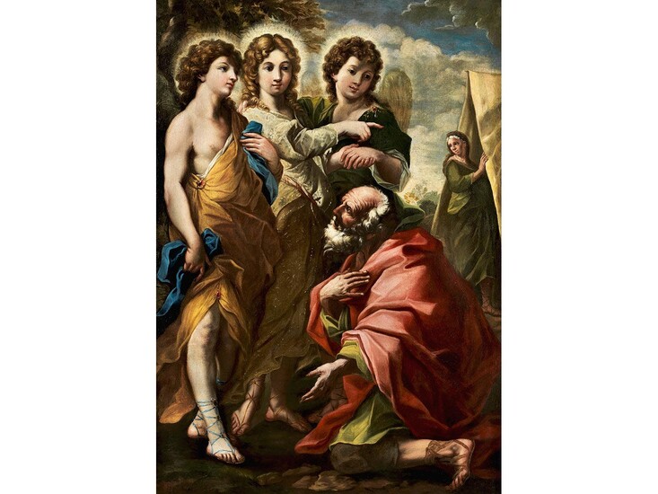 Giacinto Brandi, 1621/23 Poli – 1691 Rom, zug., ABRAHAM UND DIE DREI ENGEL