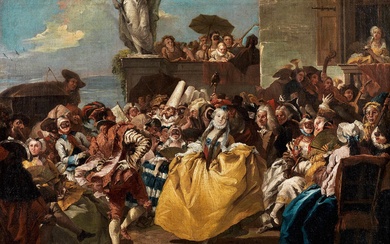 Giandomenico Tiepolo, 1727 Venedig – 1804 ebenda, zug., IL MINUETTO – SZENE AUS DEM VENEZIANISCHEN KARNEVAL