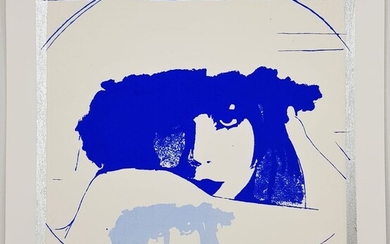 Giosetta Fioroni - Doppio liberty blue e azzurro
