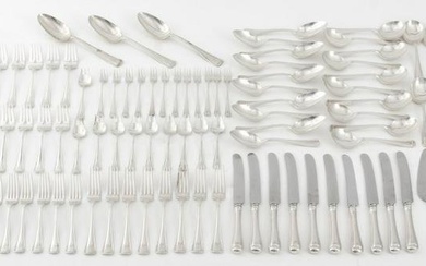 Gorham Sterling silver assembled part dinner service for 12 in the "Old French" pattern (introduced