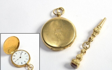 Gusset watch in 18-carat yellow gold signed Abraham...