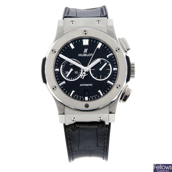 HUBLOT - a titanium Classic Fusion chronograph wrist watch, 42mm.