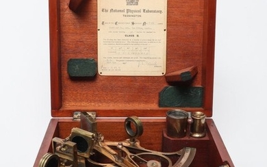 Heath & Co. Cased Brass Sextant, 1925