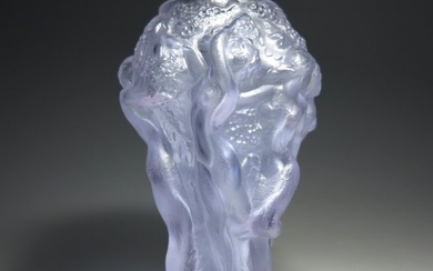 Heinrich Hoffmann / Curt Schlevogt - František Pazourek - Sculpture, Art Deco Amethíst Glass, Harvest - 12.5 cm - glass - 1930