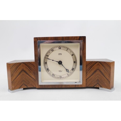 Hopper of Boston Elliott clock with quartered veneer with se...
