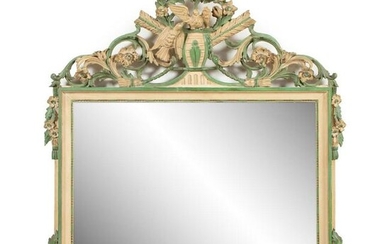 ITALIAN PAINT DECORATED NEOCLASSICAL STYLE MIRROR