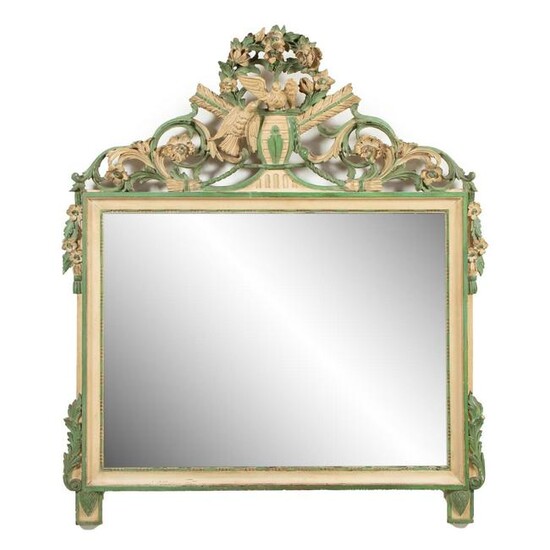 ITALIAN PAINT DECORATED NEOCLASSICAL STYLE MIRROR