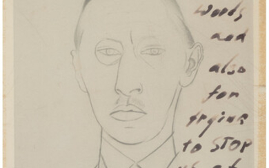 Igor Stravinsky (1882-1971), Igor Stravinsky, Autographed diffusion transfer reproduction of an original drawing by Pablo Picasso