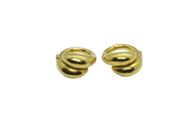 Ilias Lalaounis: A pair of high carat gold earrings