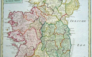 Ireland, Ireland; Tirion - Nieuwe Kaart van Ierland - 1751-1760