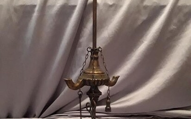 Italian Brass "Lucerna" Table Oil Lamp