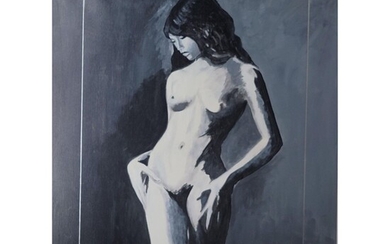 Italian Luigi Fumagalli 20th C Nude O/C Painting