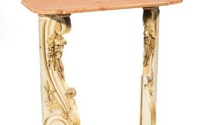 Italian Rococo-Style Carved and Painted Console