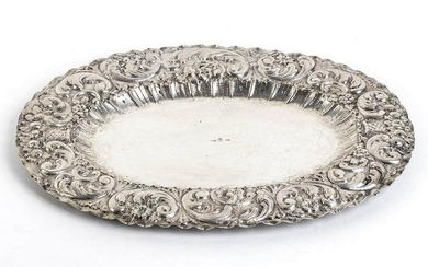 Italian silver tray - late 19th Century