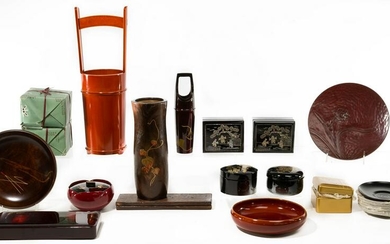 Japanese Lacquerware and Wood Assortment