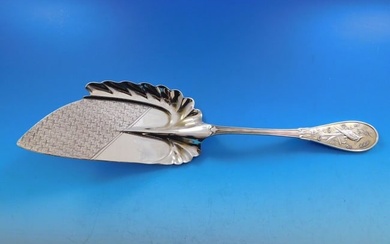 Japanese by Tiffany and Co Sterling Silver Fish Server BC Geometric 11 1/2"