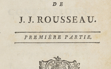 Jean Jacques Rousseau. Les Confessions de J. J. …