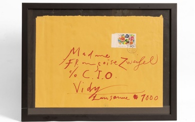 Jean TINGUELY (1925-1991) Enveloppe adressée... - Lot 171 - Alexandre Landre Paris