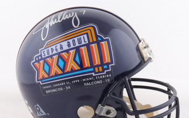 John Elway Signed Super Bowl XXXIII Logo Full-Size Authentic On-Field Helmet (Mounted Memories)