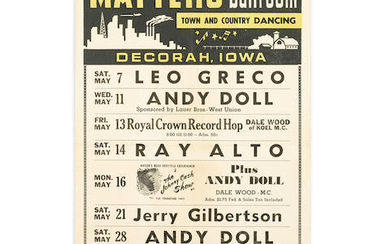 Johnny Cash: Rare Matters Ballroom poster, 1960