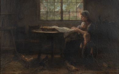 Josef Israels (Dutch, 1824-1911) Mother and Children