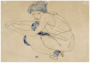 KNIENDE FRAU (WOMAN CROUCHING), Egon Schiele