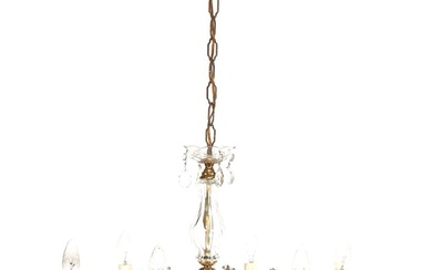 (-), Klassieke hanglamp met glazen pegels, 90 cm...