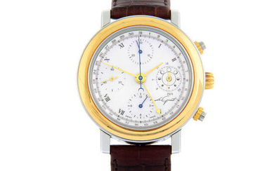 LE GUET - a bi-metal Grand Chrono chronograph wrist watch, 38mm.
